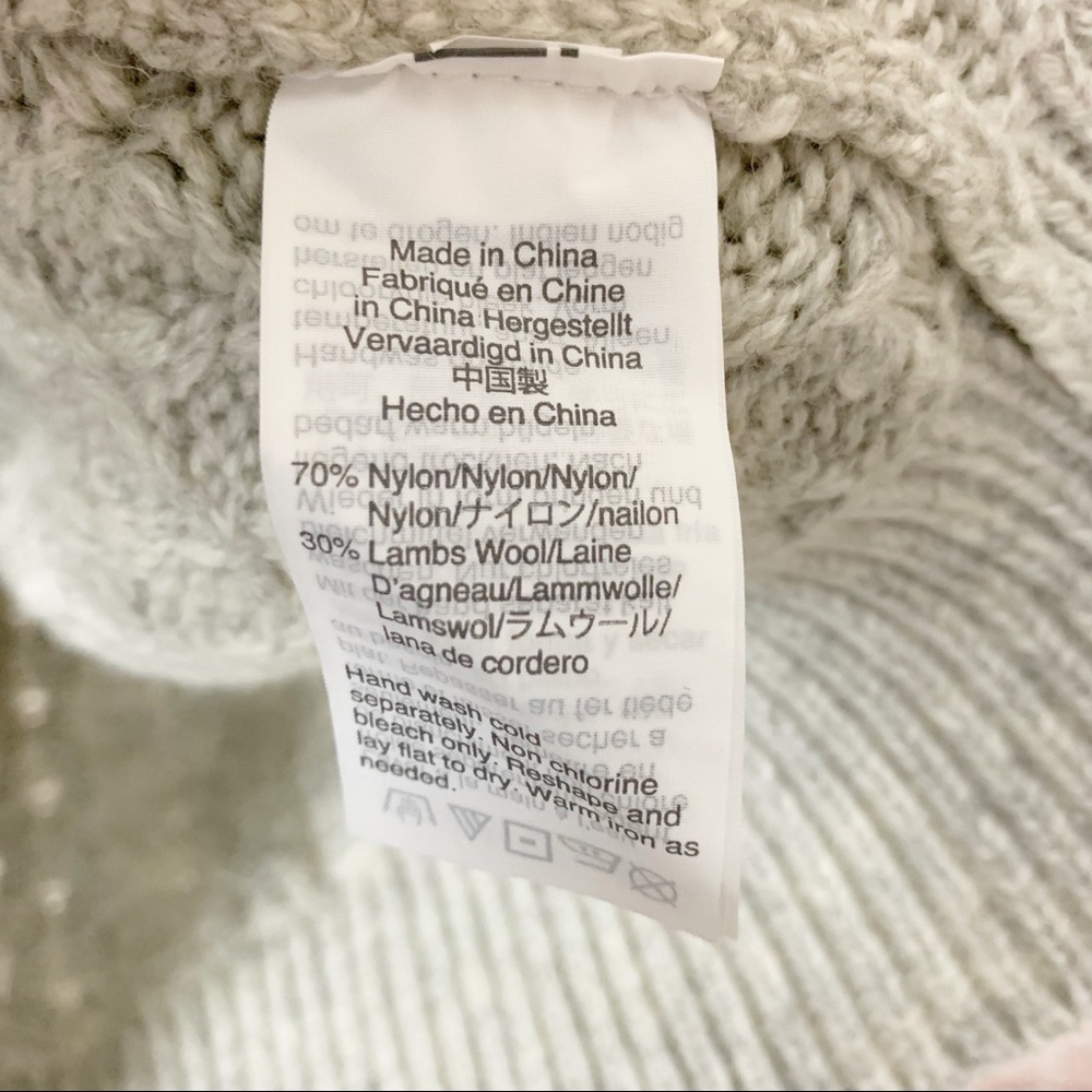 J Crew Popcorn Cable Gray Sweater Size XL - Picture 6 of 8